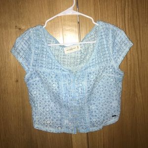 abercrombie and fitch crop top blue!